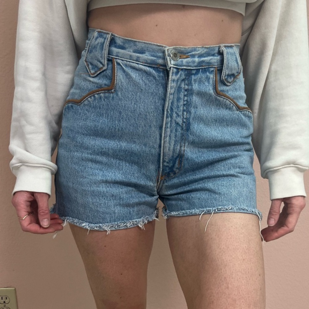 Justin High-Waisted Denim Shorts